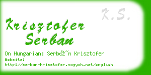 krisztofer serban business card